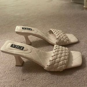 Vici short heels. Cream color. Size 6.5